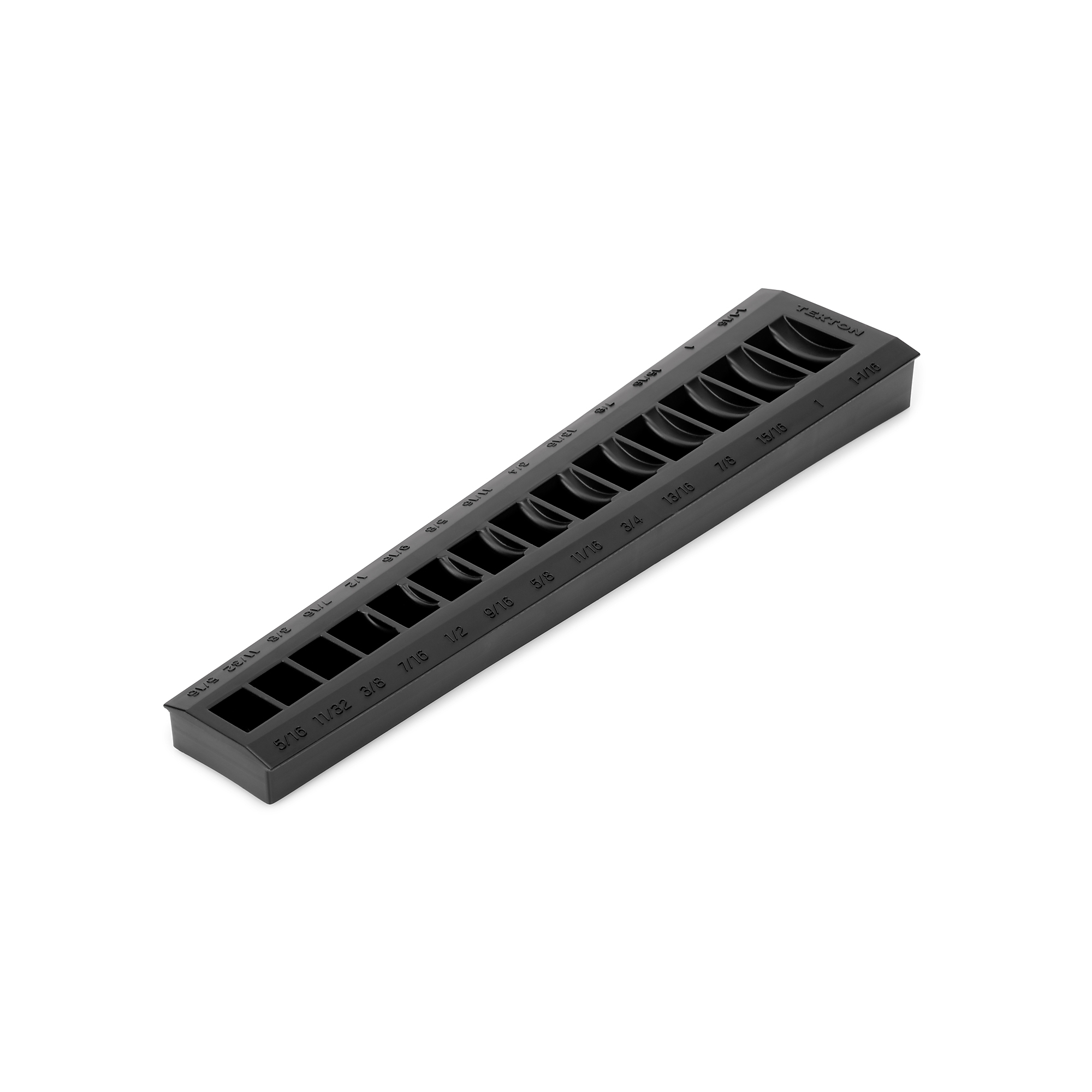 TEKTON 14-Tool 3/8 Inch Drive Flare Nut Crowfoot Wrench Organizer Rack, Black (5/16 - 1-1/16 in.) | ORG25114